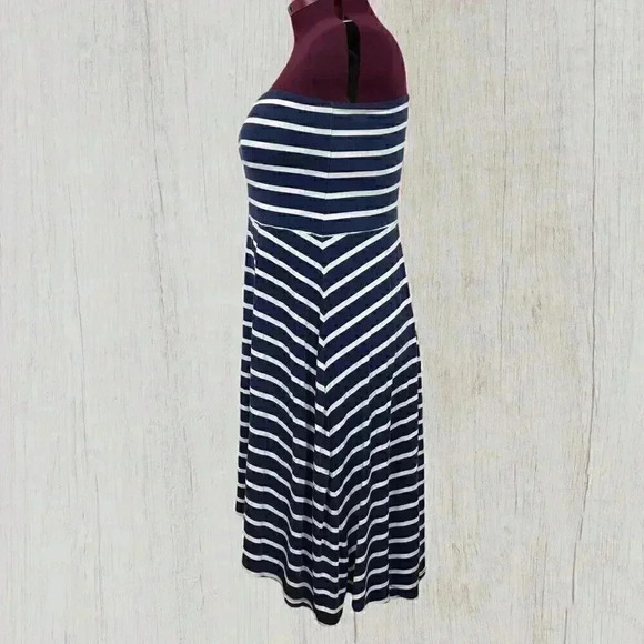 RICKI'S strapless dress XL blue with white stripes - Picture 2 of 7